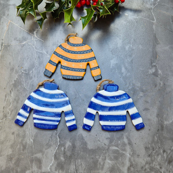 Ugly Jumper Football Themed Christmas Ornaments – WBA & Wolves Editions SKU: FFC711-2
